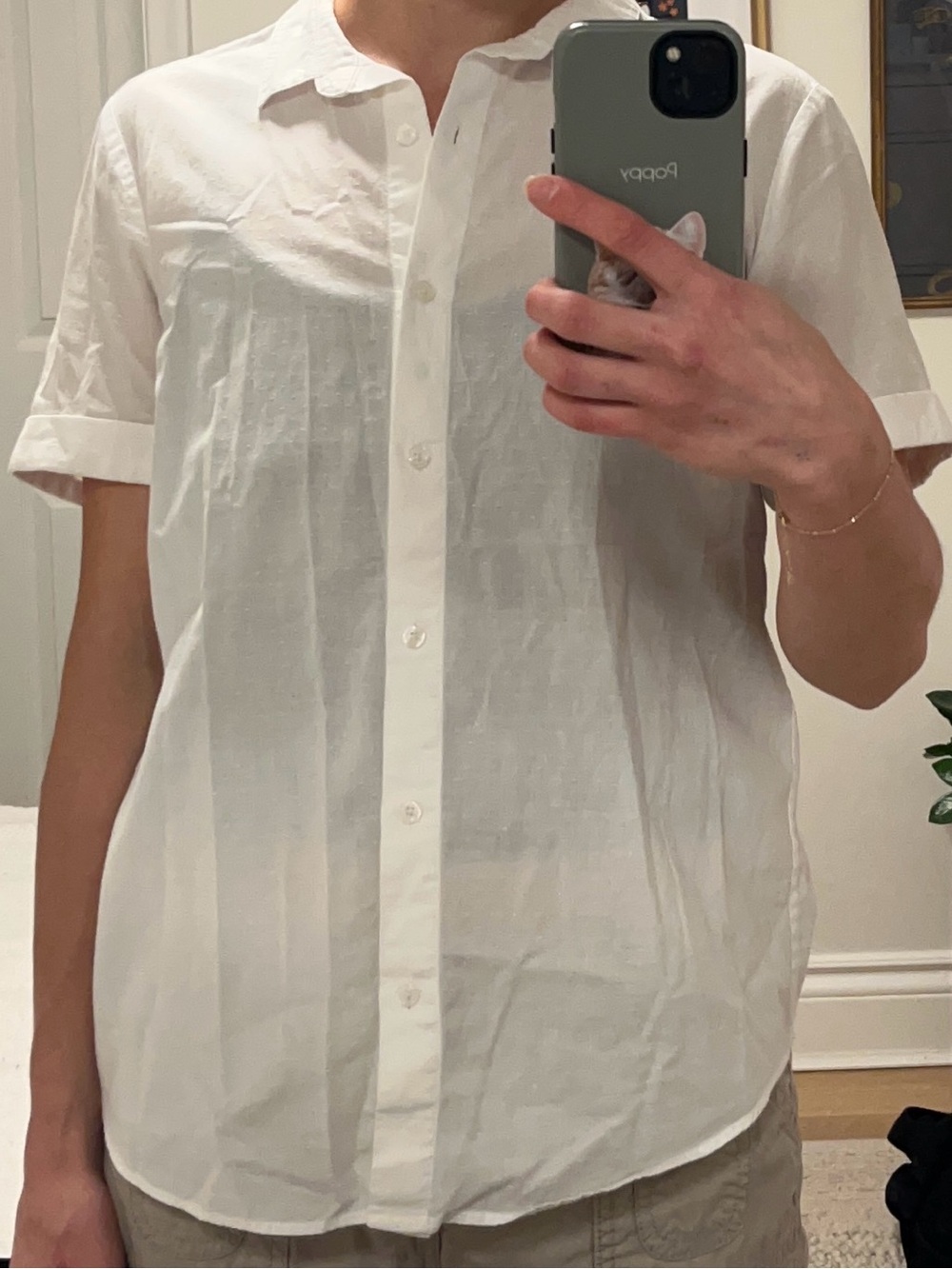 RW&CO. White Short-Sleeve Button-Down Shirt